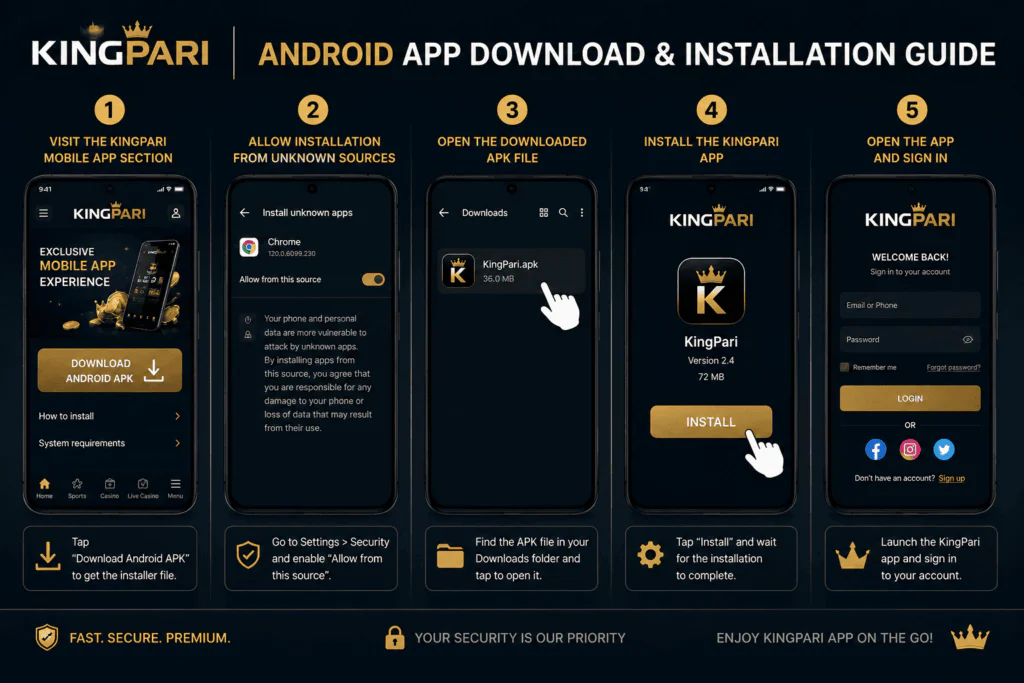 KingPari - App download and installation